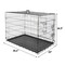 36" High Quality Dog Crate Kennel Folding Pet Cage 2 Door With Tray Dog House